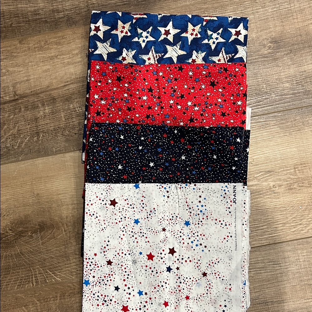 Fabric Red White Blue Stars